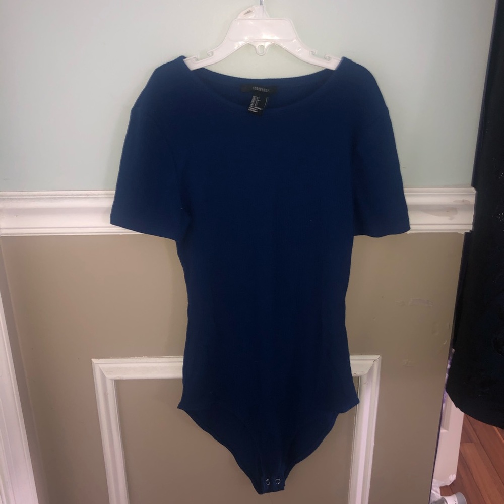 Blue Forever 21 Body Suit